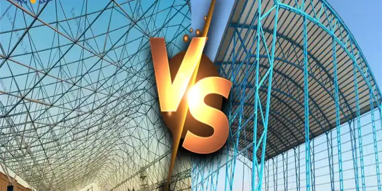 تفاوت خرپا و سازه فضایی